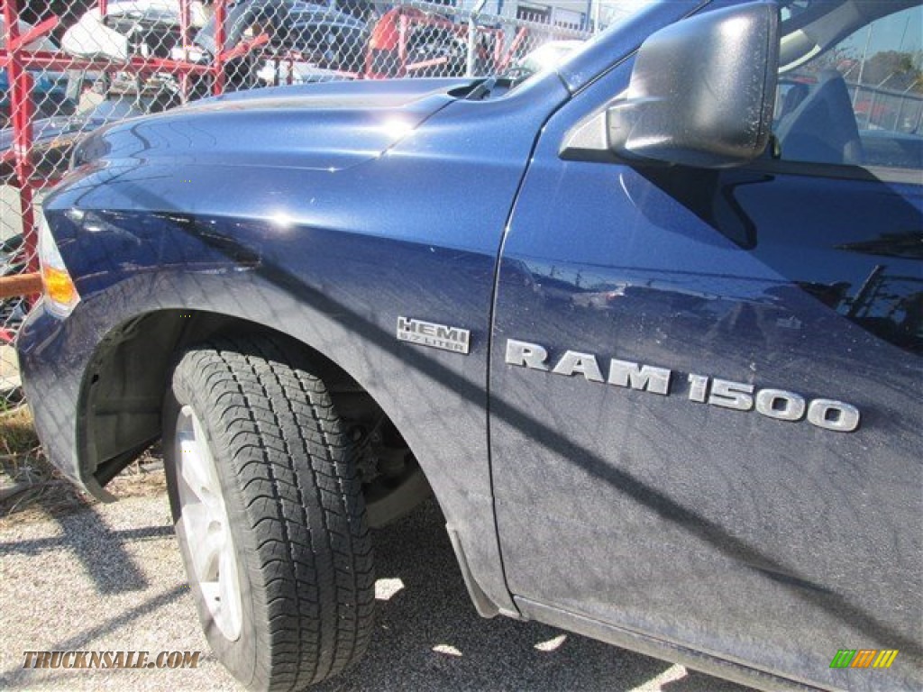 2012 Ram 1500 Express Quad Cab - True Blue Pearl / Dark Slate Gray/Medium Graystone photo #6