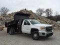 GMC Sierra 3500HD Work Truck Regular Cab 4x4 Dump Truck Summit White photo #1