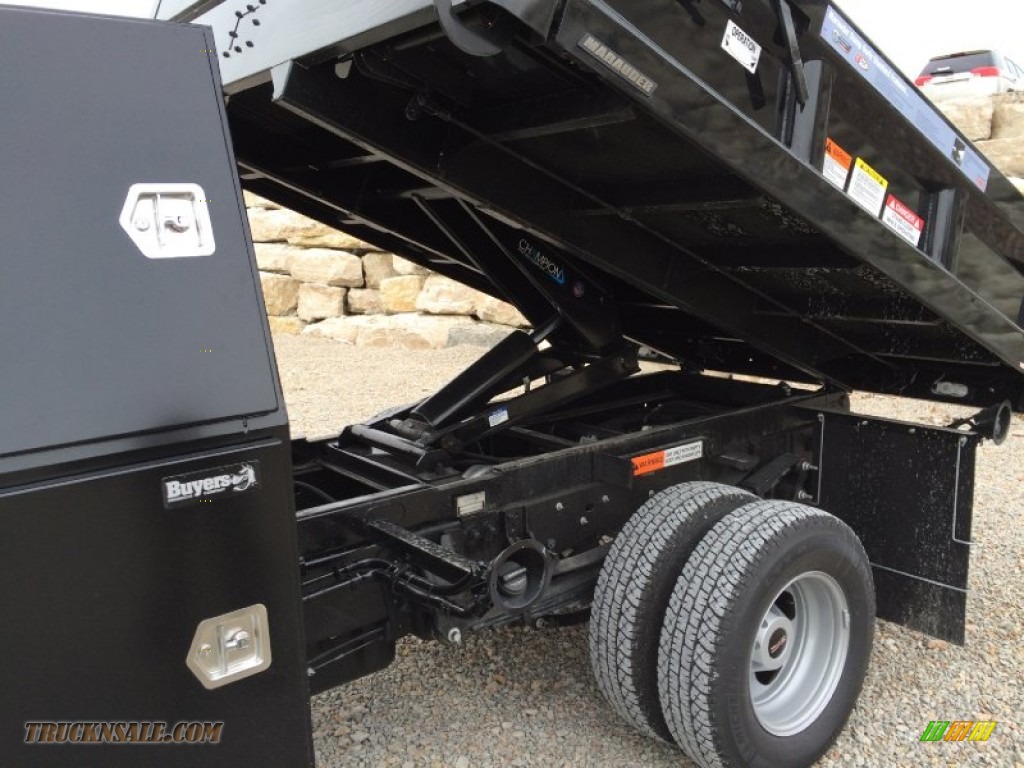 2015 Sierra 3500HD Work Truck Regular Cab 4x4 Dump Truck - Summit White / Jet Black/Dark Ash photo #14