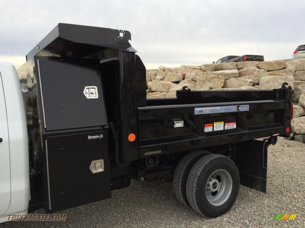 2015 Sierra 3500HD Work Truck Regular Cab 4x4 Dump Truck - Summit White / Jet Black/Dark Ash photo #19