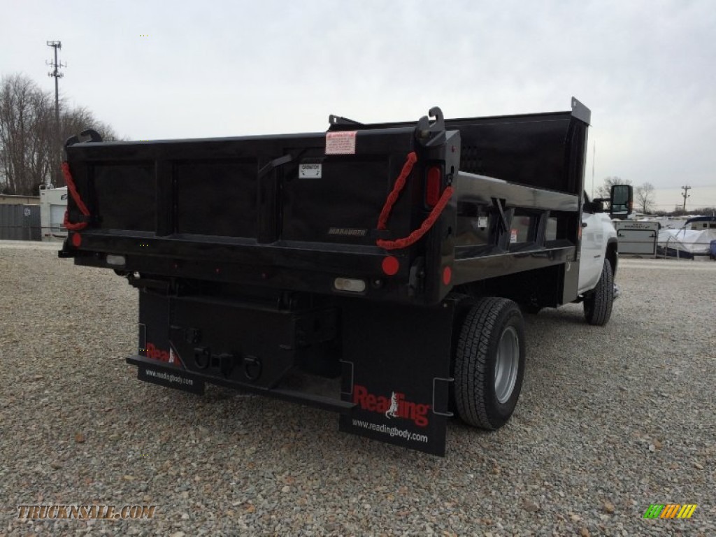 2015 Sierra 3500HD Work Truck Regular Cab 4x4 Dump Truck - Summit White / Jet Black/Dark Ash photo #23