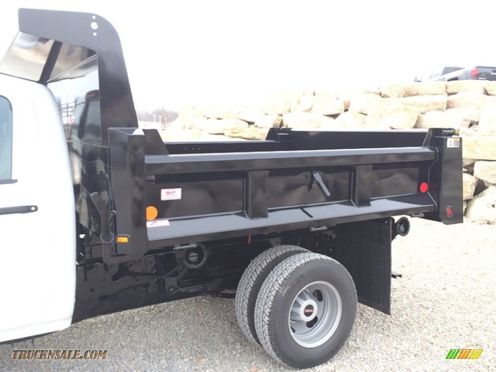 2015 Sierra 3500HD Work Truck Regular Cab 4x4 Dump Truck - Summit White / Jet Black/Dark Ash photo #18