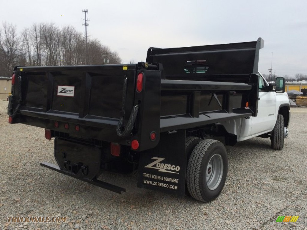 2015 Sierra 3500HD Work Truck Regular Cab 4x4 Dump Truck - Summit White / Jet Black/Dark Ash photo #22