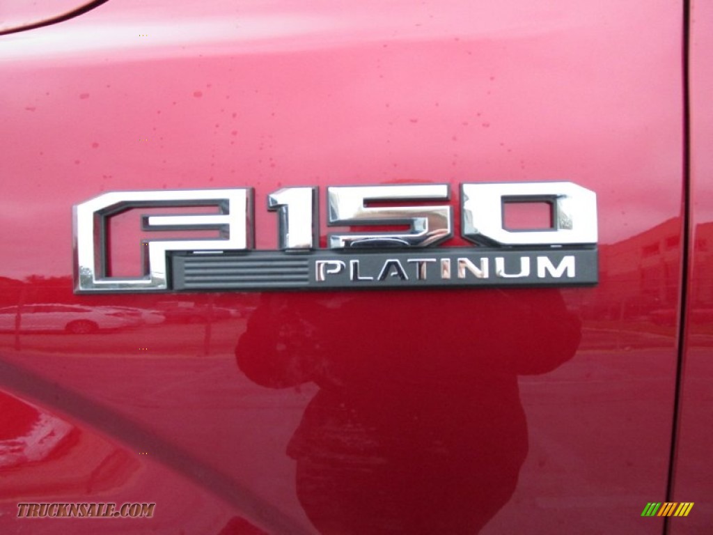 2015 F150 Platinum SuperCrew 4x4 - Ruby Red Metallic / Platinum Black photo #14
