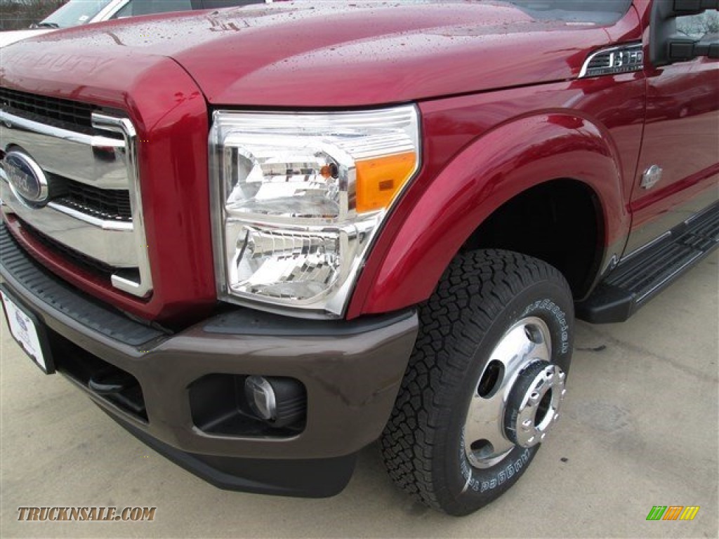 2015 F350 Super Duty Lariat Crew Cab 4x4 DRW - Ruby Red / King Ranch Mesa Antique Affect/Adobe photo #9
