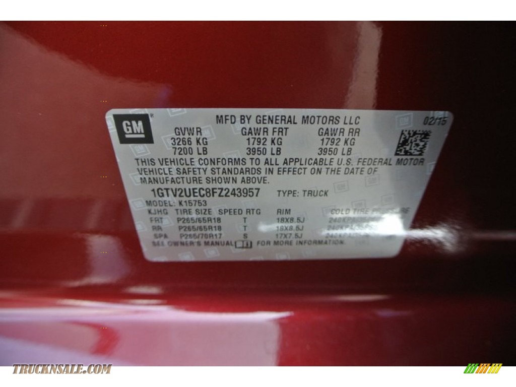 2015 Sierra 1500 SLE Double Cab 4x4 - Sonoma Red Metallic / Jet Black photo #7