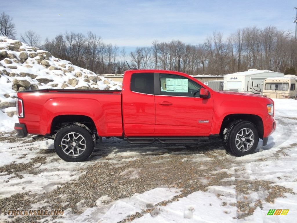 2015 Canyon SLE Extended Cab 4x4 - Cardinal Red / Jet Black/Cobalt Red photo #29