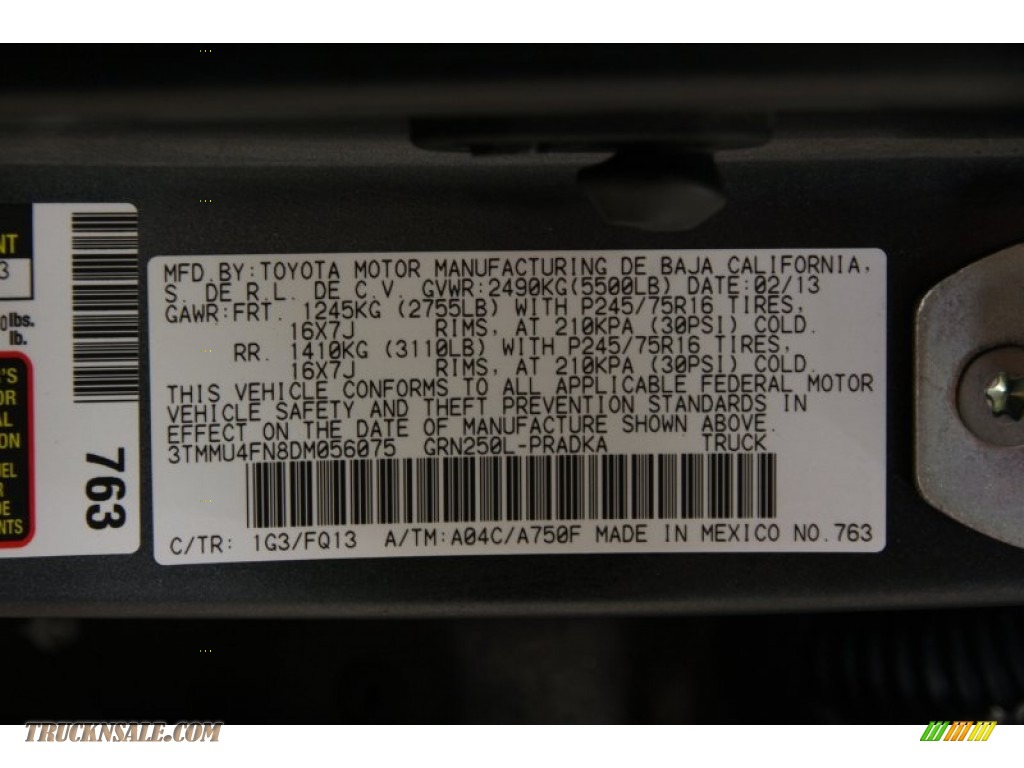 2013 Tacoma V6 SR5 Double Cab 4x4 - Magnetic Gray Metallic / Graphite photo #17