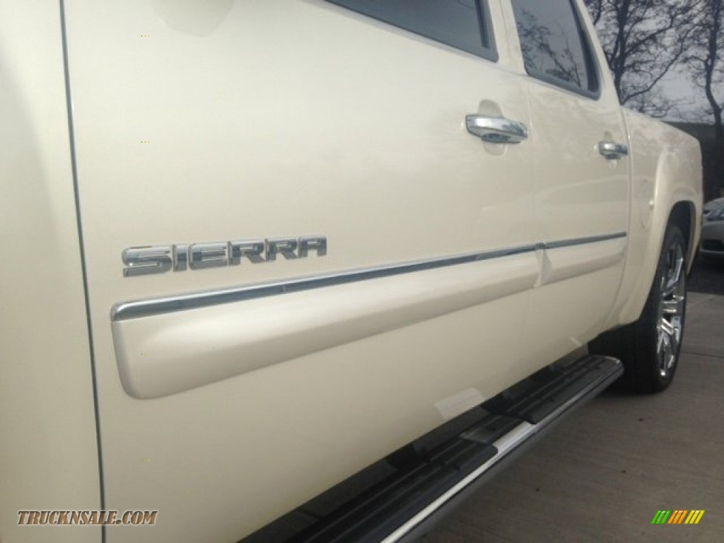 2013 Sierra 1500 SLT Crew Cab 4x4 - White Diamond Tricoat / Very Dark Cashmere/Light Cashmere photo #25