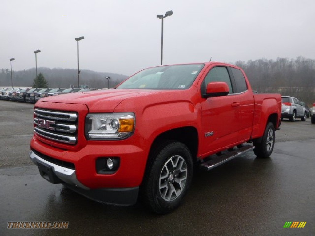 2015 Canyon SLE Extended Cab 4x4 - Cardinal Red / Jet Black photo #1