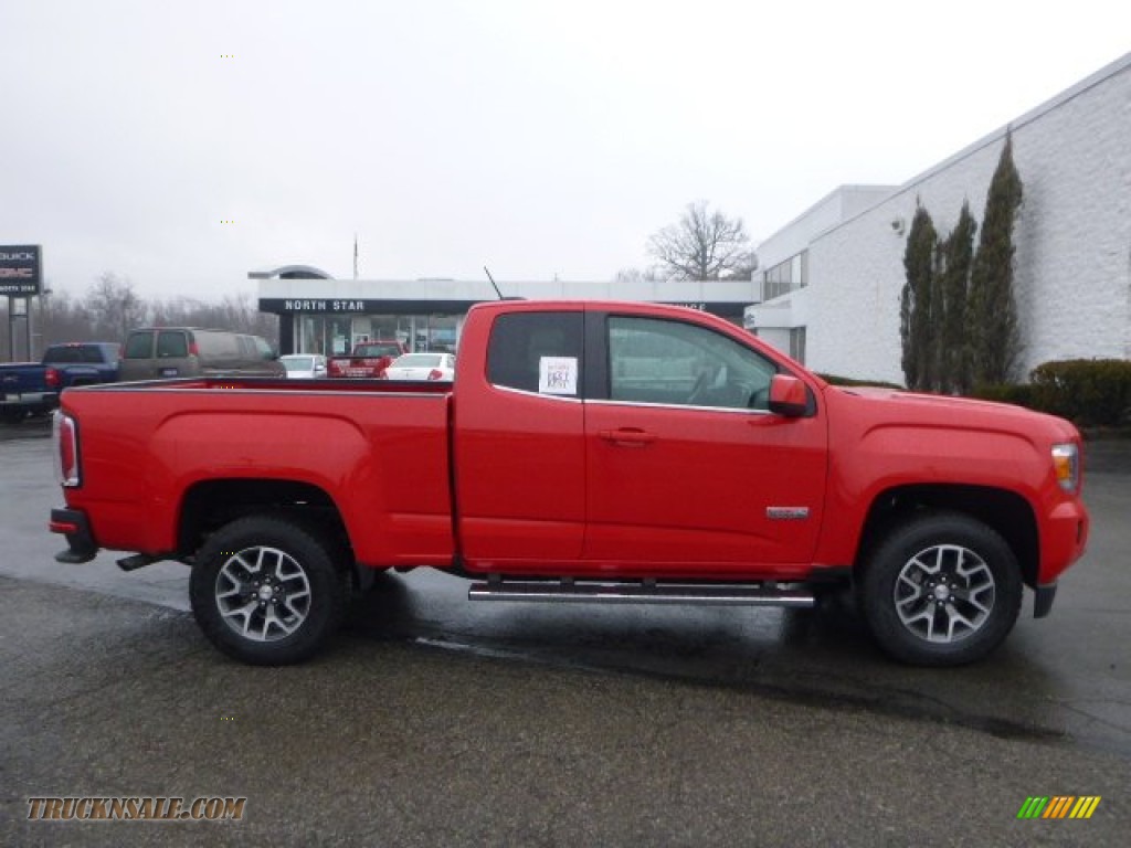 2015 Canyon SLE Extended Cab 4x4 - Cardinal Red / Jet Black photo #7