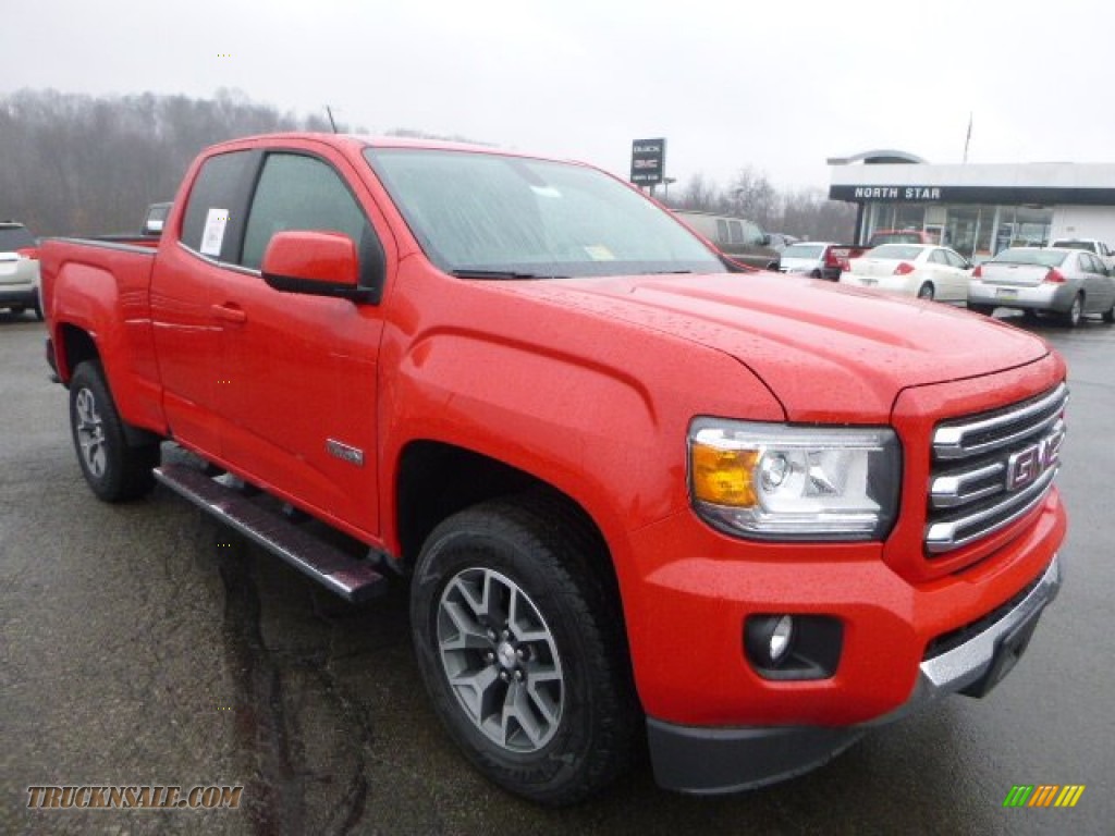2015 Canyon SLE Extended Cab 4x4 - Cardinal Red / Jet Black photo #10