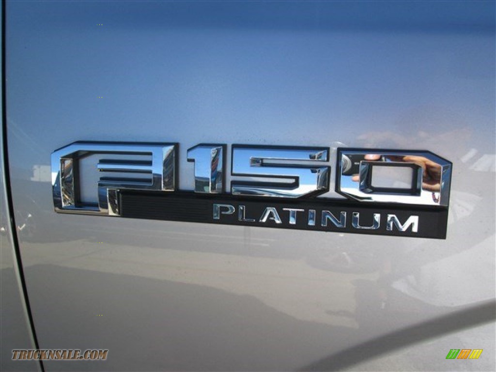 2015 F150 Platinum SuperCrew 4x4 - Ingot Silver Metallic / Black photo #3