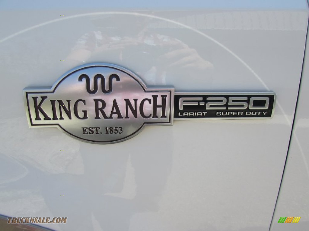 2007 F250 Super Duty King Ranch Crew Cab 4x4 - Oxford White Clearcoat / Castano Brown Leather photo #10