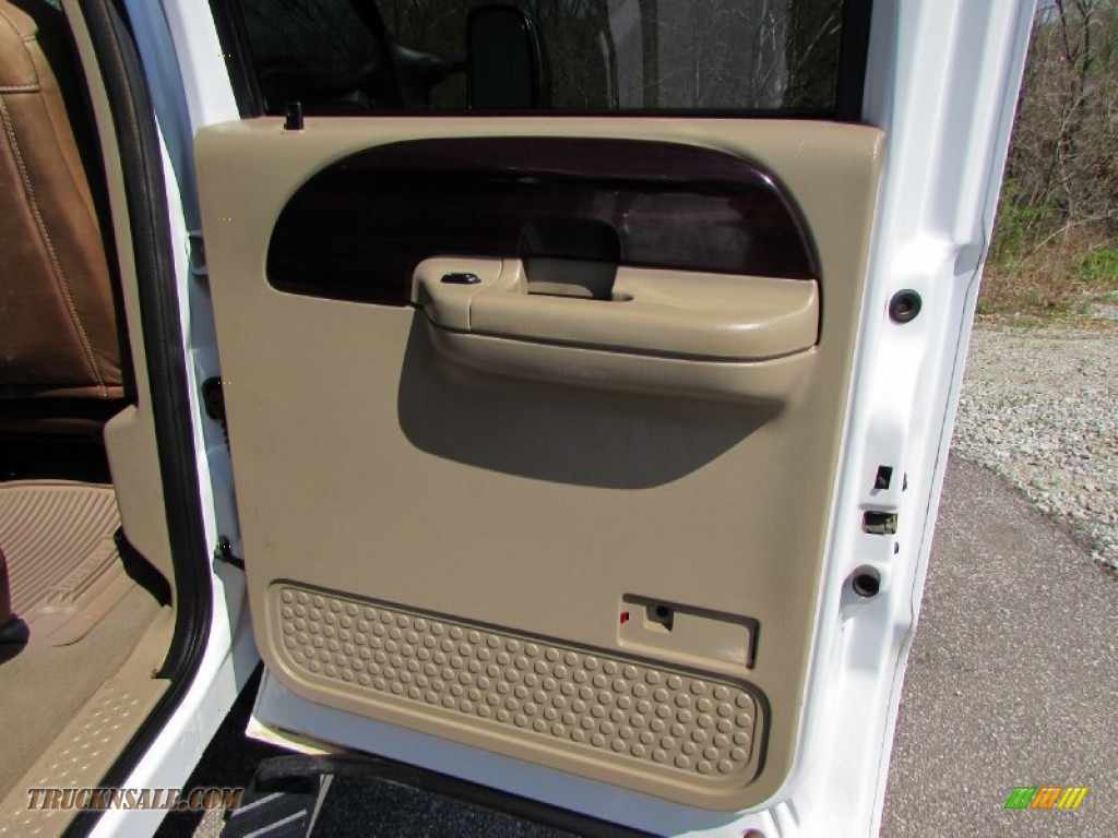 2007 F250 Super Duty King Ranch Crew Cab 4x4 - Oxford White Clearcoat / Castano Brown Leather photo #19