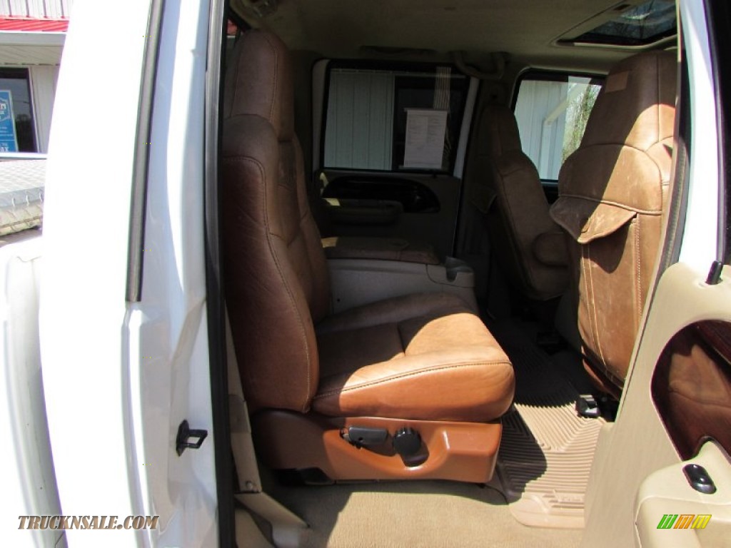 2007 F250 Super Duty King Ranch Crew Cab 4x4 - Oxford White Clearcoat / Castano Brown Leather photo #20