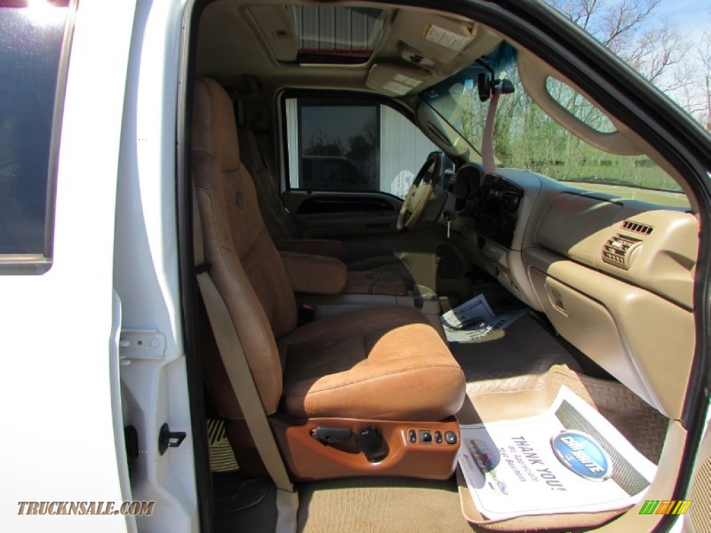 2007 F250 Super Duty King Ranch Crew Cab 4x4 - Oxford White Clearcoat / Castano Brown Leather photo #25