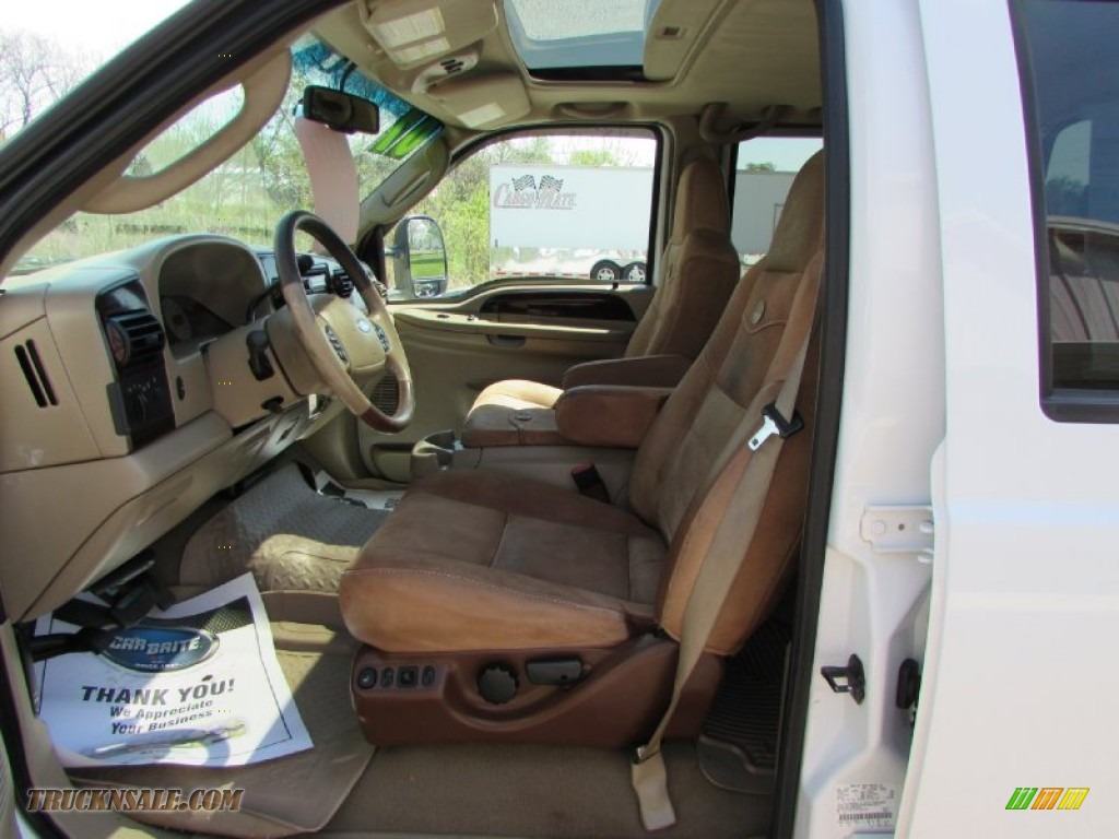 2007 F250 Super Duty King Ranch Crew Cab 4x4 - Oxford White Clearcoat / Castano Brown Leather photo #36