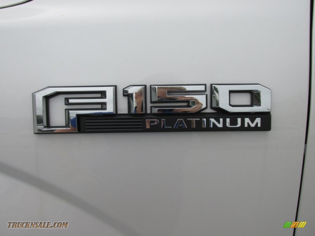 2015 F150 Platinum SuperCrew 4x4 - White Platinum Tricoat / Black photo #14