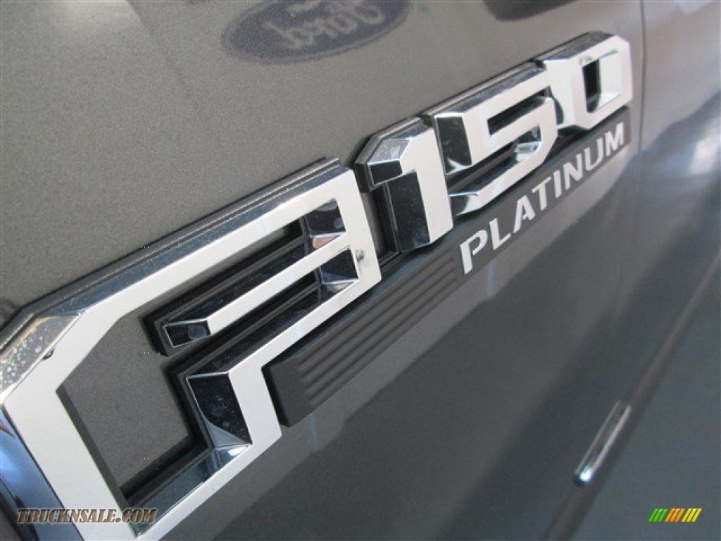 2015 F150 Platinum SuperCrew 4x4 - Magnetic Metallic / Platinum Black photo #4
