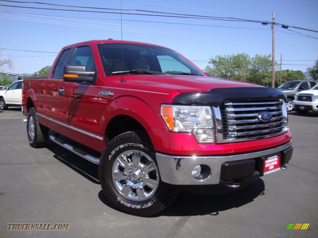Red Candy Metallic / Pale Adobe Ford F150 XLT SuperCab 4x4