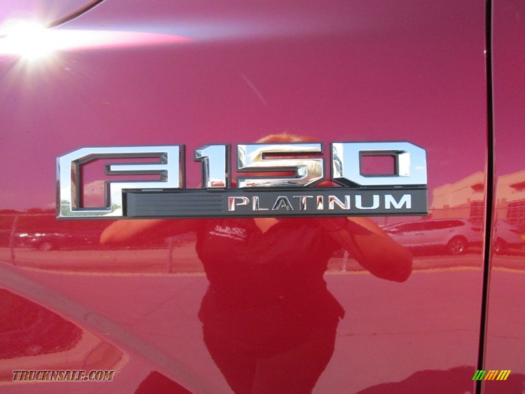 2015 F150 Platinum SuperCrew 4x4 - Ruby Red Metallic / Platinum Black photo #14