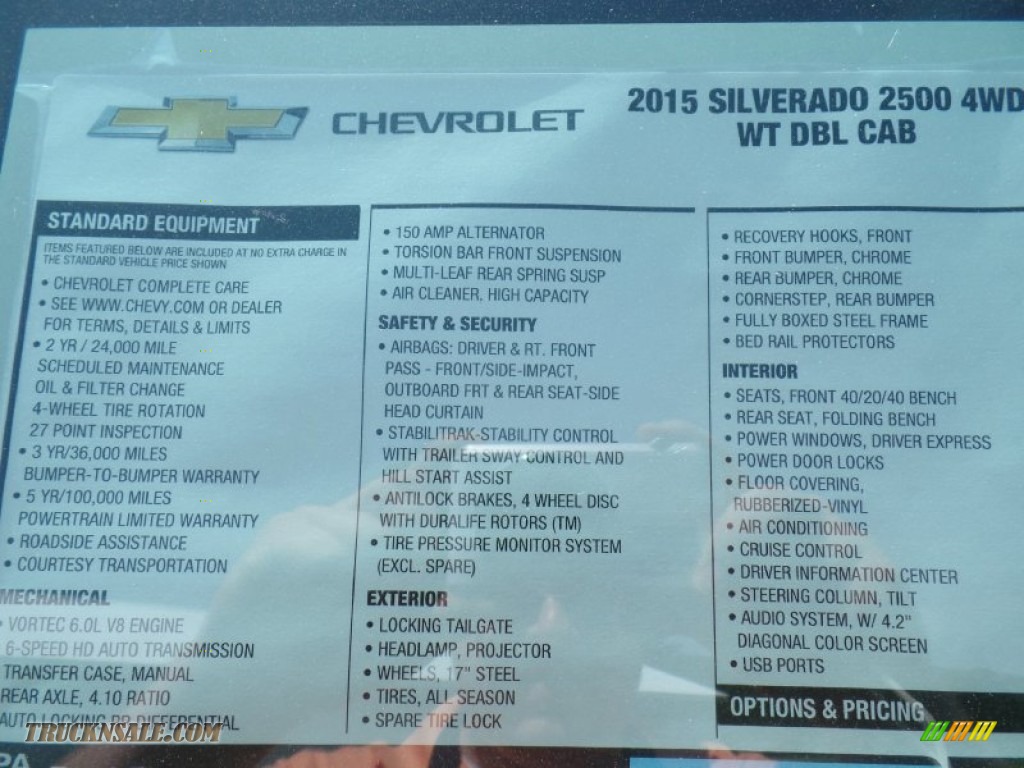 2015 Silverado 2500HD WT Double Cab 4x4 - Deep Ruby Metallic / Jet Black/Dark Ash photo #56