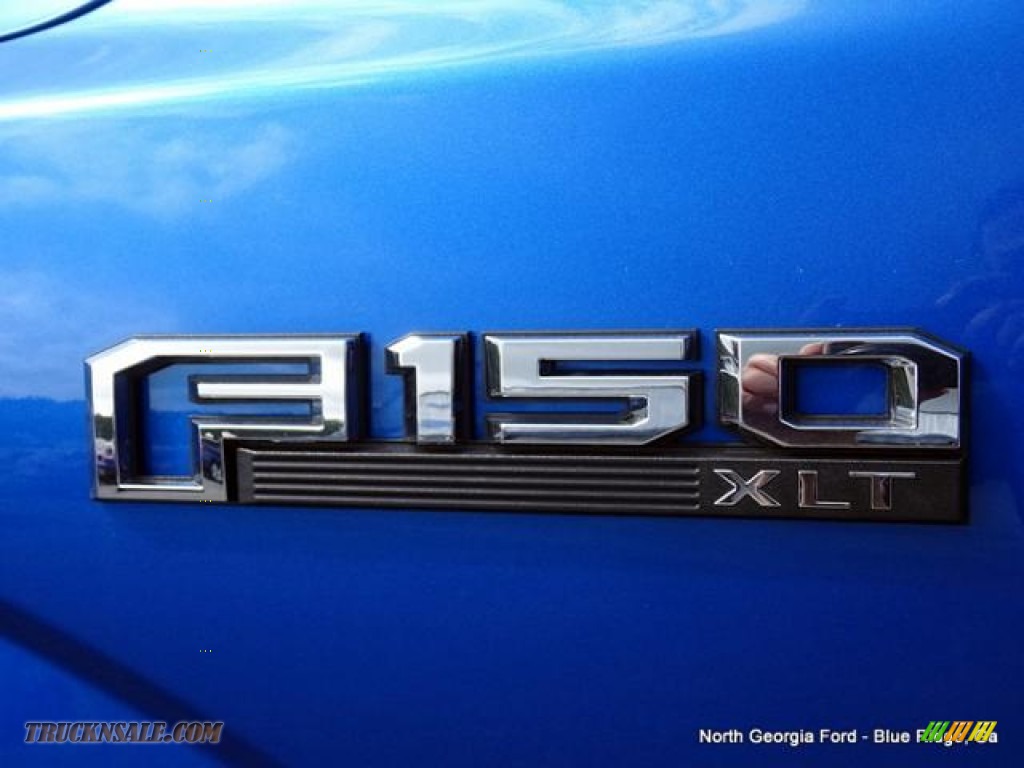 2015 F150 XLT SuperCrew 4x4 - Blue Flame Metallic / Medium Earth Gray photo #40
