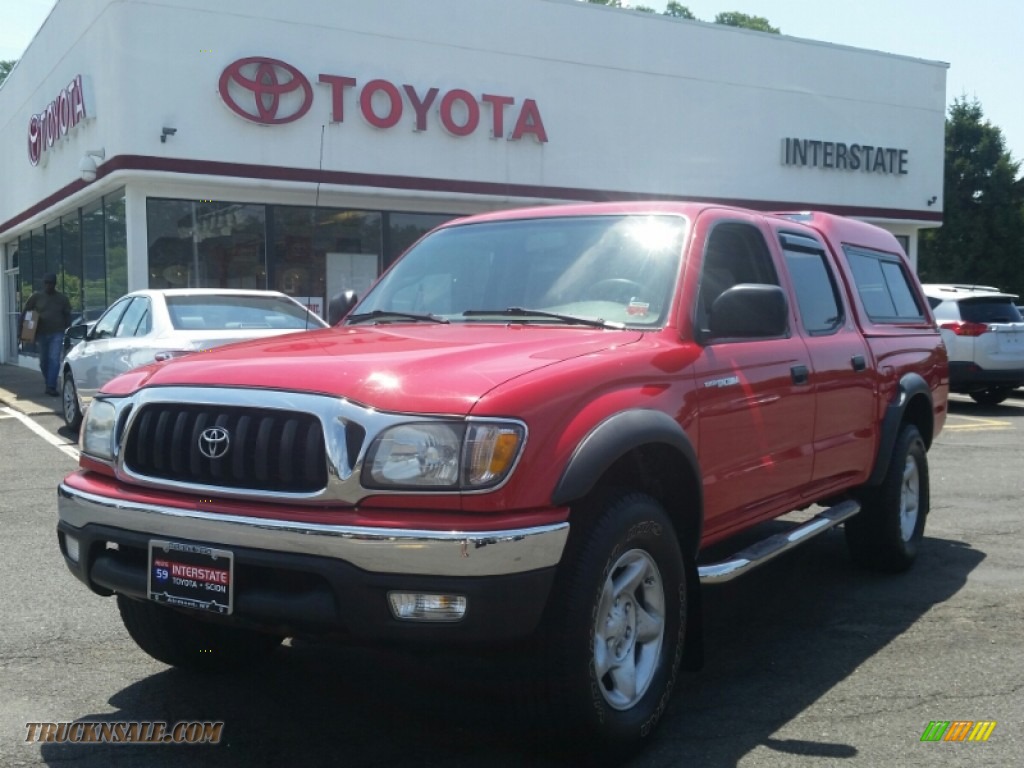 2004 Tacoma V6 Double Cab 4x4 - Radiant Red / Charcoal photo #1