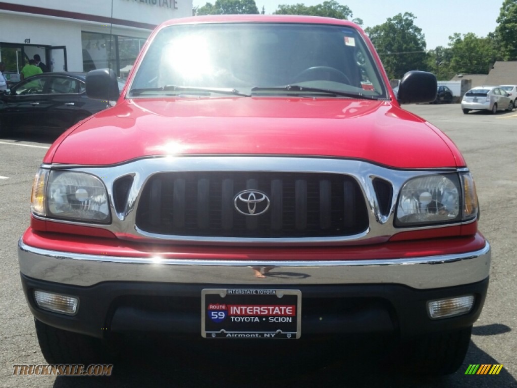 2004 Tacoma V6 Double Cab 4x4 - Radiant Red / Charcoal photo #2