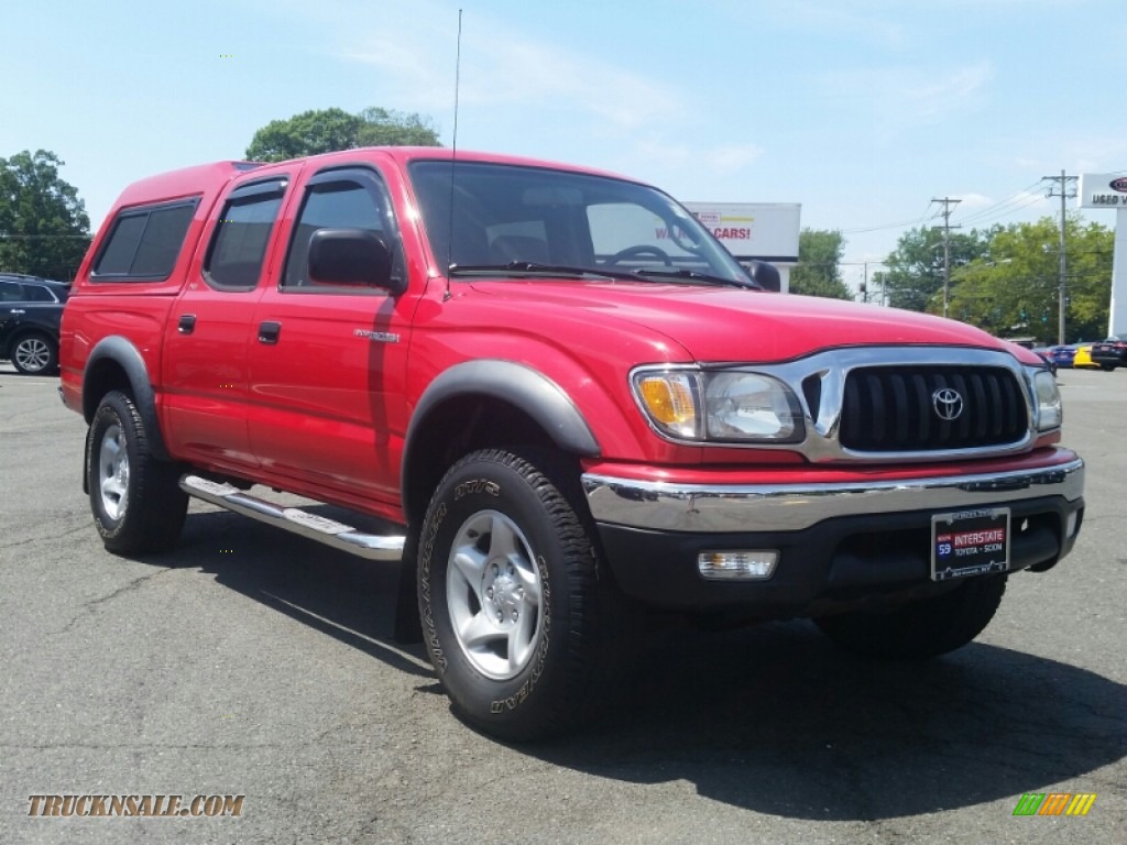 2004 Tacoma V6 Double Cab 4x4 - Radiant Red / Charcoal photo #3