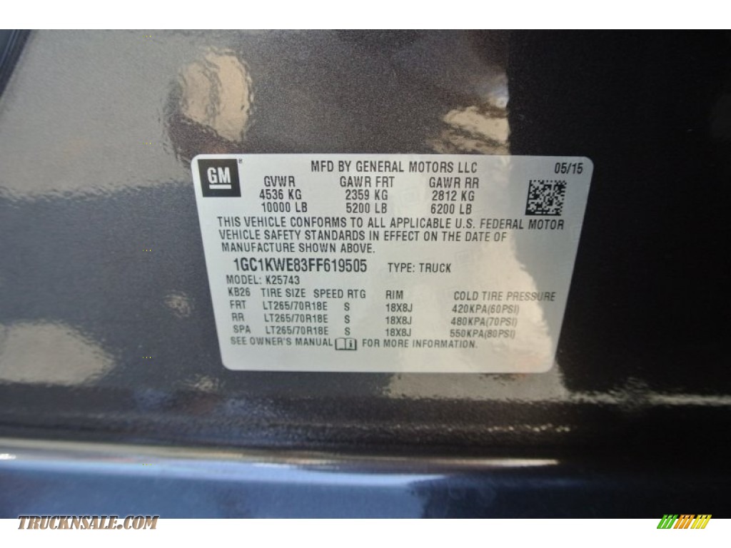 2015 Silverado 2500HD LTZ Crew Cab 4x4 - Tungsten Metallic / Jet Black/Dark Ash photo #23