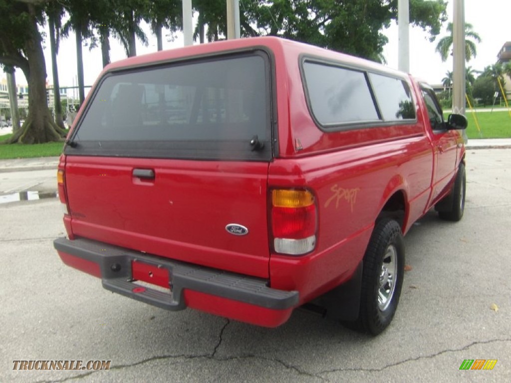 1999 Ranger XL Regular Cab - Bright Red / Medium Graphite photo #4