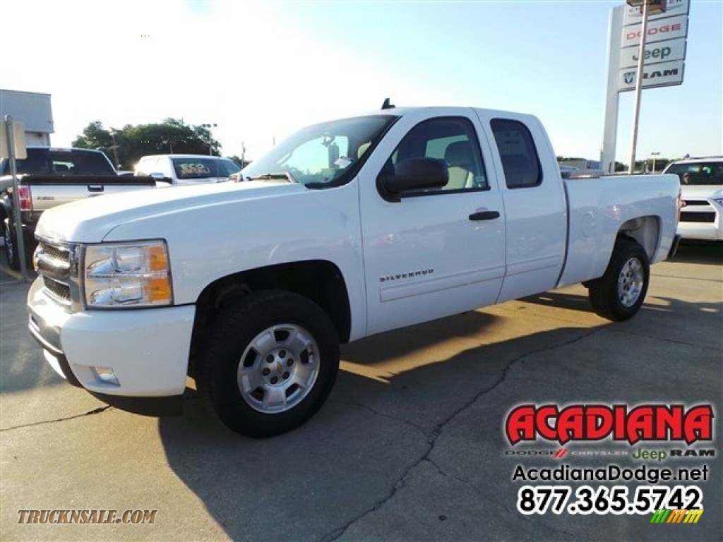 2011 Silverado 1500 LT Extended Cab - Summit White / Light Titanium/Ebony photo #1