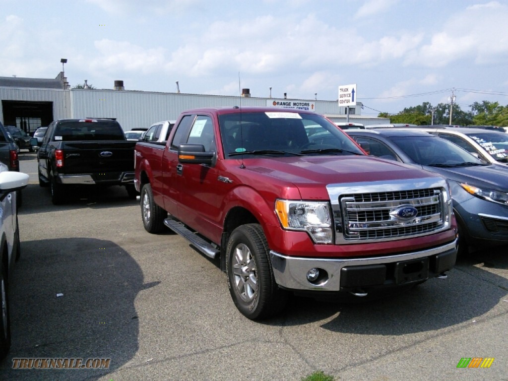 Ruby Red Metallic / Steel Gray Ford F150 XLT SuperCab 4x4