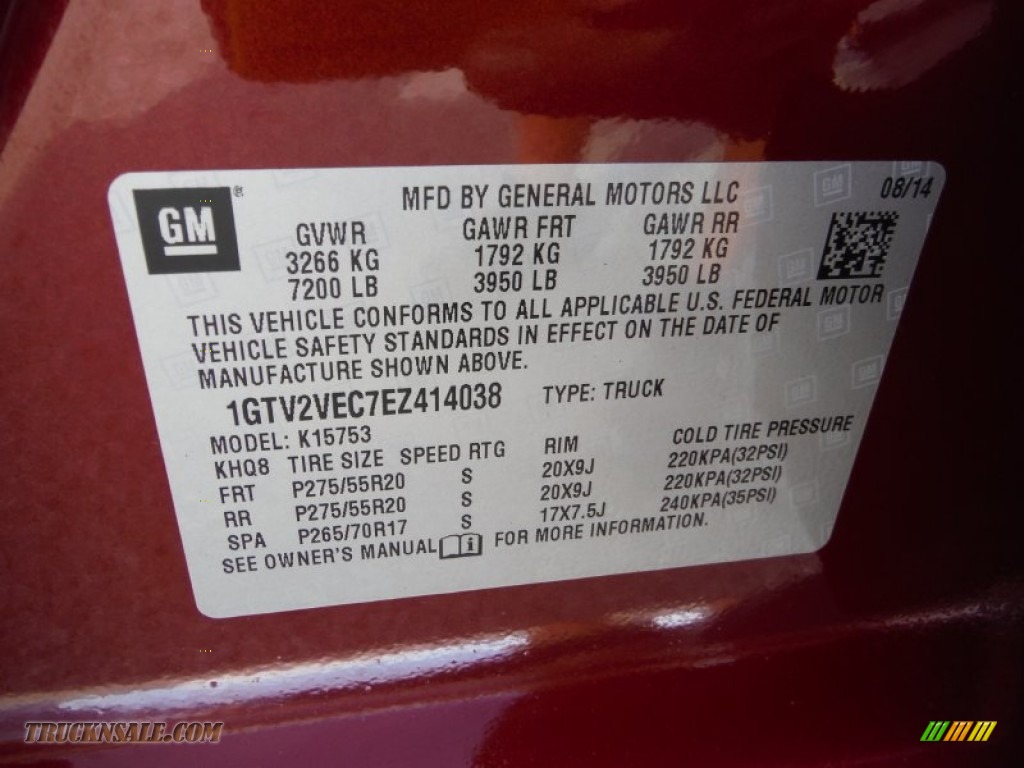 2014 Sierra 1500 SLT Double Cab 4x4 - Sonoma Red Metallic / Jet Black photo #39