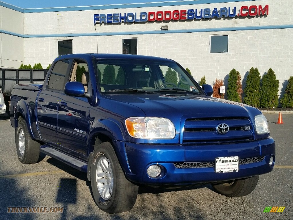 Spectra Blue Mica / Taupe Toyota Tundra Limited Double Cab 4x4
