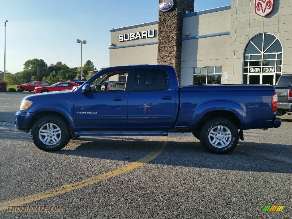 2006 Tundra Limited Double Cab 4x4 - Spectra Blue Mica / Taupe photo #6