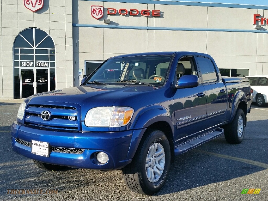2006 Tundra Limited Double Cab 4x4 - Spectra Blue Mica / Taupe photo #7