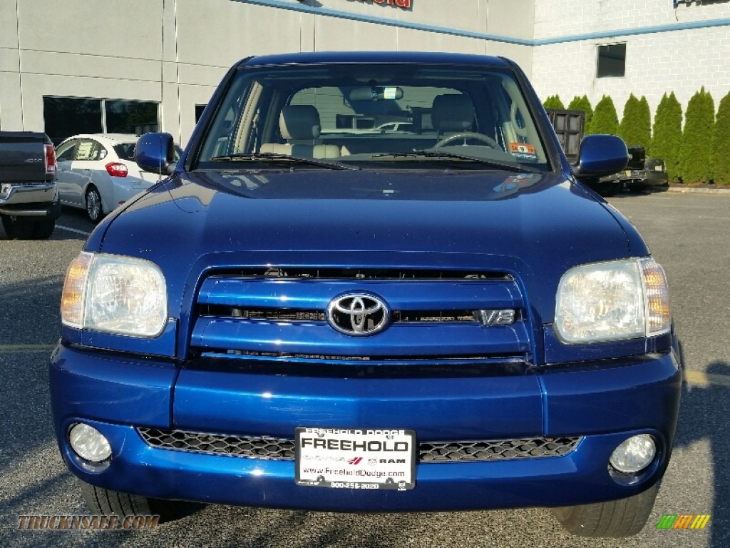 2006 Tundra Limited Double Cab 4x4 - Spectra Blue Mica / Taupe photo #8