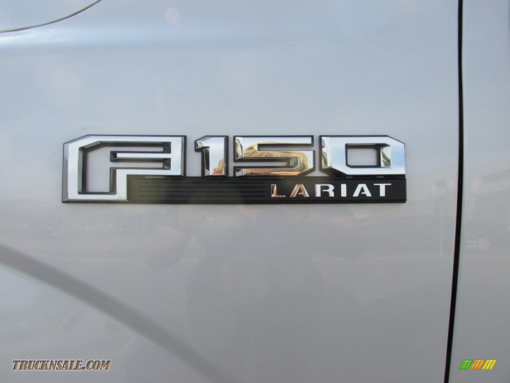 2015 F150 Lariat SuperCrew - White Platinum Tricoat / Black photo #14