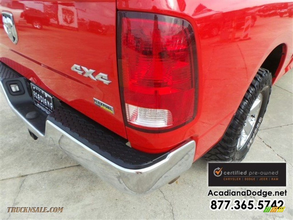 2012 Ram 1500 SLT Quad Cab 4x4 - Flame Red / Dark Slate Gray/Medium Graystone photo #9
