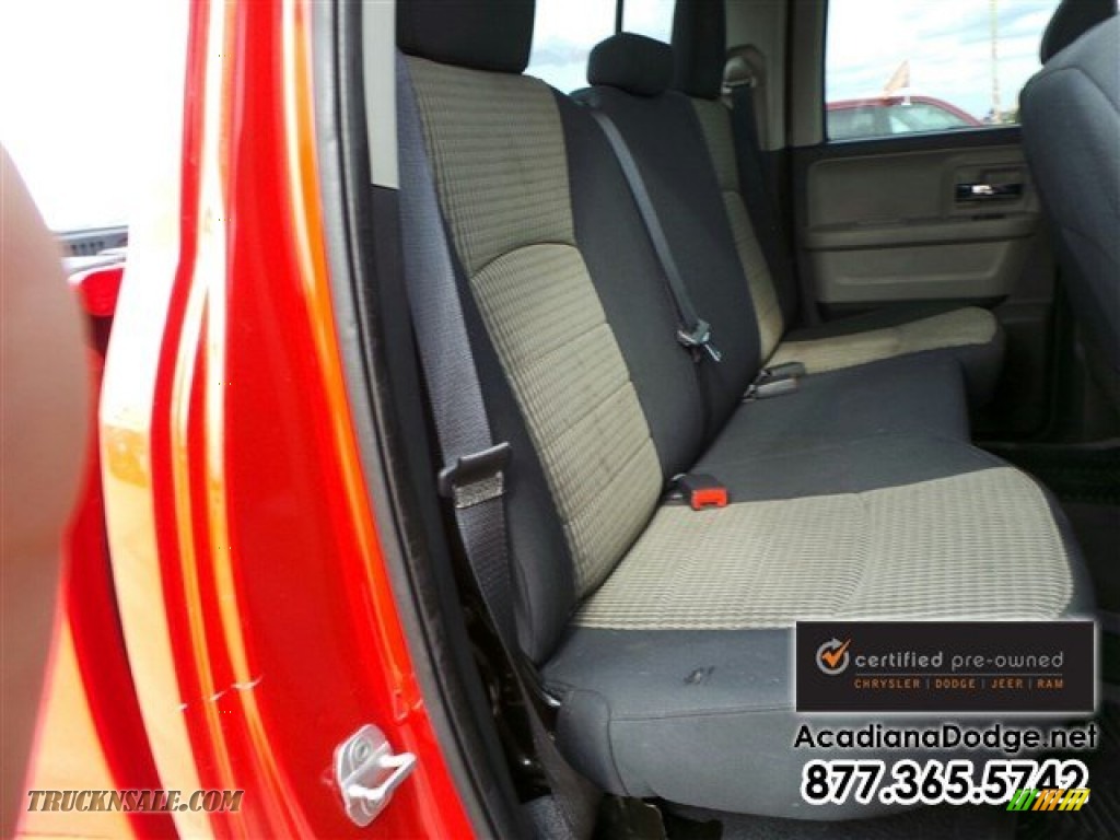 2012 Ram 1500 SLT Quad Cab 4x4 - Flame Red / Dark Slate Gray/Medium Graystone photo #25