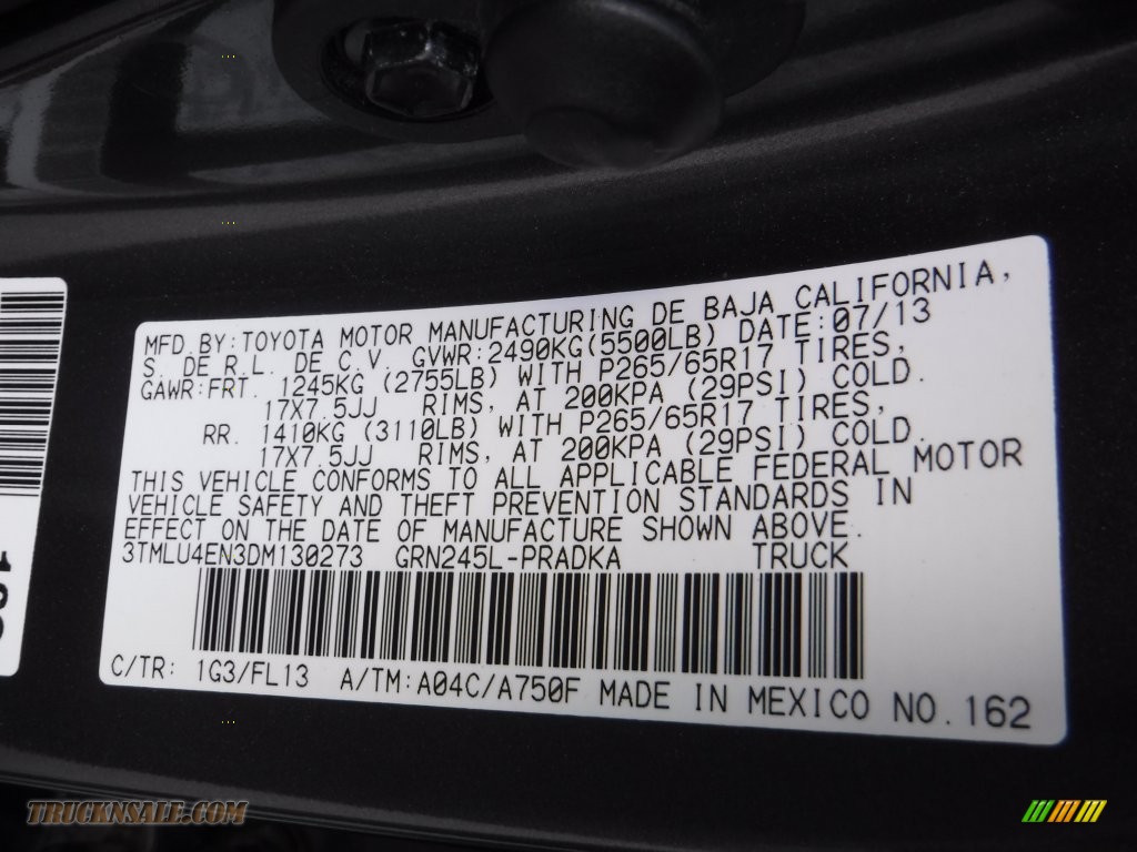 2013 Tacoma V6 TRD Sport Double Cab 4x4 - Magnetic Gray Metallic / Graphite photo #24