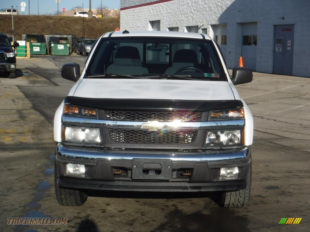 2005 Colorado LS Extended Cab 4x4 - Summit White / Very Dark Pewter photo #4