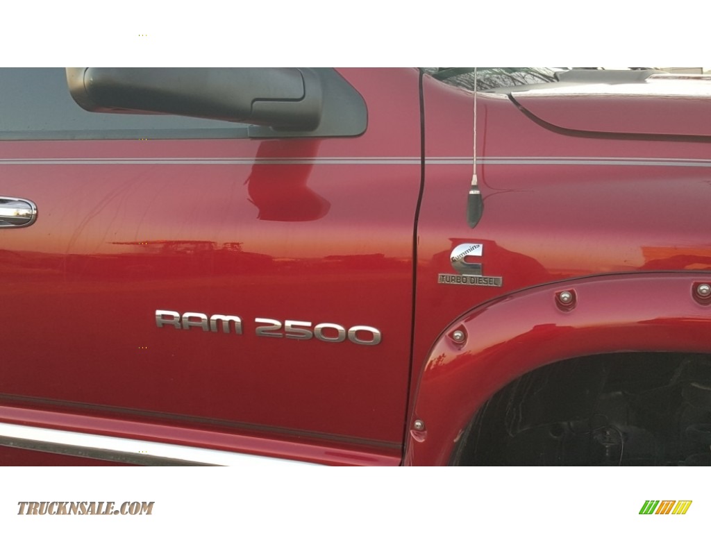 2006 Ram 2500 Laramie Quad Cab 4x4 - Inferno Red Crystal Pearl / Medium Slate Gray photo #11