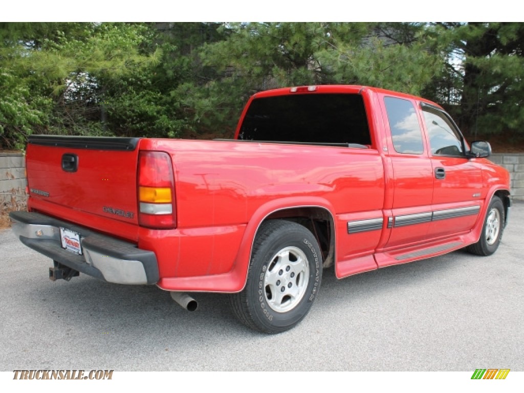 1999 Silverado 1500 LS Extended Cab - Victory Red / Graphite photo #3