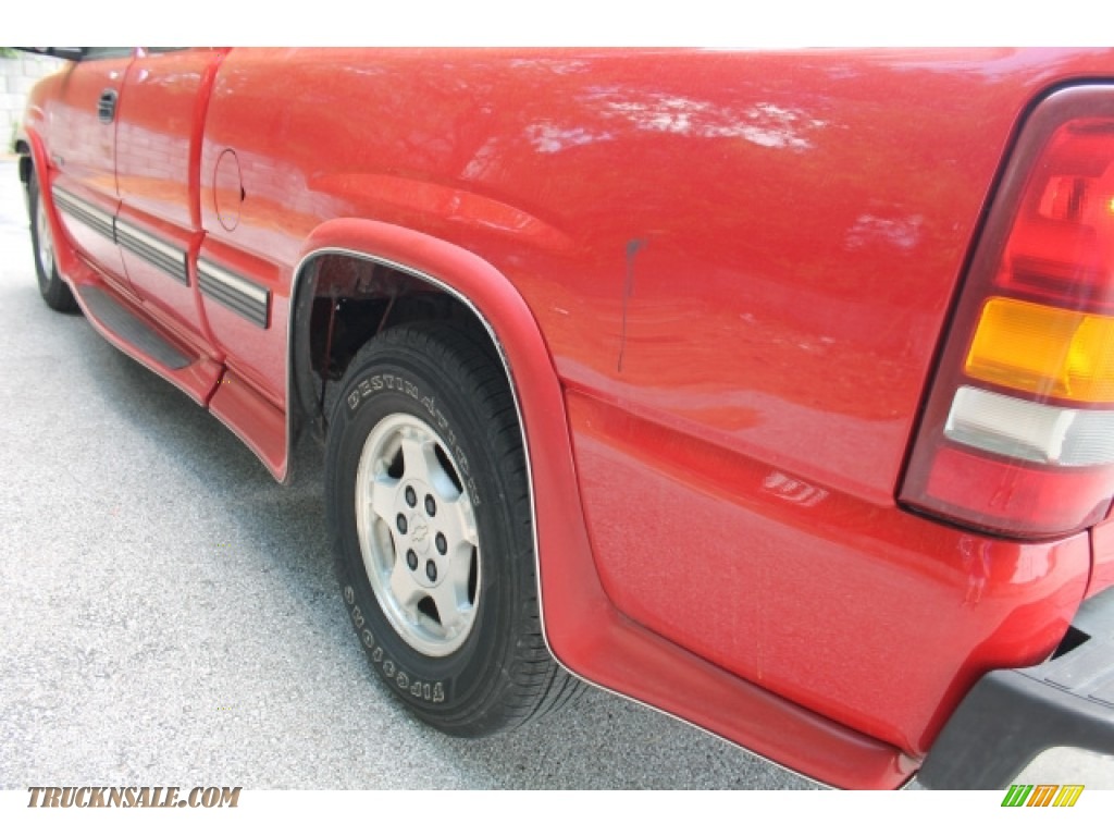 1999 Silverado 1500 LS Extended Cab - Victory Red / Graphite photo #4