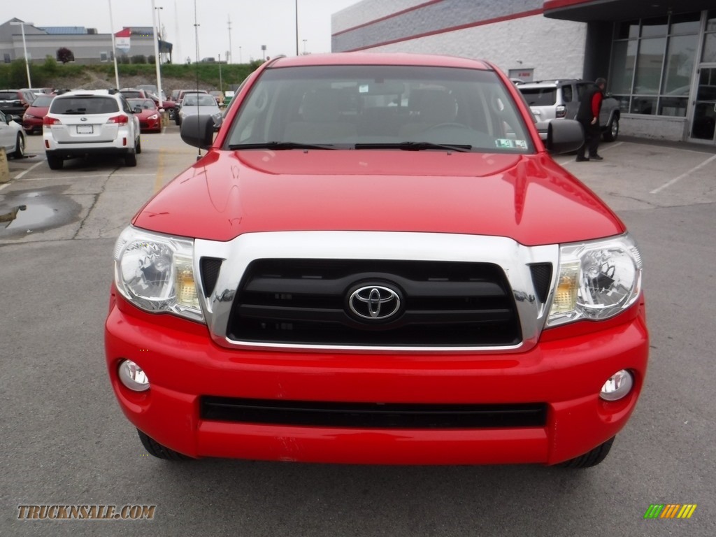 2008 Tacoma V6 SR5 Double Cab 4x4 - Radiant Red / Taupe photo #5