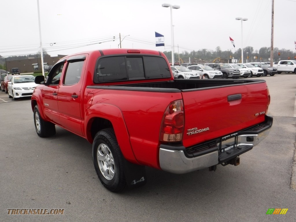 2008 Tacoma V6 SR5 Double Cab 4x4 - Radiant Red / Taupe photo #8